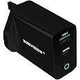 SUMVISION 65W USB C Compact Wall Fast Charger Plug Adapter Dual Port GaN PD PPS Quick Charge for Apple Macbook Pro Dell Laptop iPad Air iPhone 14 Galaxy S23 Ultra Pixel 7 UK DESIGN UK TECH SUPPORT