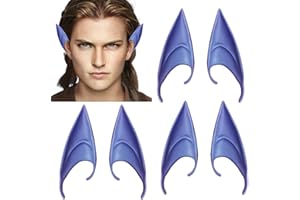 CLDURHGE 3 Paar Avantar Kostüm Elf Ears Cosplay Avantar Ohren 12cm Elfenohren Zubehör Halloween Partydekorationen Zubehör Karnevalskostüm -Lila