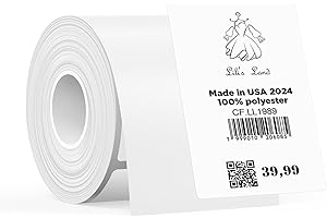 SUPVAN KATASYMBOL T50M Pro Impermeabilización Térmica Etiquetas Adhesivas, 50 mm x 70 mm, 110 Uds/Rollo, Negro sobre Blanco