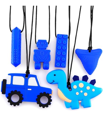 9 Piezas Mordedor De Silicona, 3 Tipos 3 Color Masticables Sensoriales Para Ninos Adultos Mordedor Autismo De Silicona Para Aliviar La Denticion Ansiedad Necesidades Motrices Orales Especiales