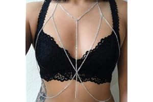 Jovono Sexy Body Chain Bikini Harness Corpo Catena di gioielli Catena Catena Bar per donne e ragazze (Argento)