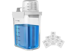 Anhow Dozownik środków piorących, 1800 ml dozownik proszku do praniaz miarką uniwersalny hermetyczne pojemnik na proszek do prania