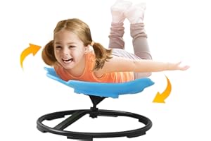 ALLSORTSOUTLET Sit & Spin Kids Sensory Spinning Fish Chair | Autism-Friendly Toy Swivel Seat | Special Educational Needs | Rotating Sitting Carousel Stool | Balance & Coordination Training | 3+ Years (Blue)