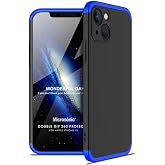 Microsonic Case for Apple iPhone 13 Double Dip 360 Protective Black Blue [Case Compatible with iPhone 13 - Black - Blue]