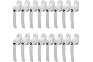 Sonnewelt 16x Abschließbar Sicherheitsfenstergriff, Fenstergriff Aluminium, kindersicherung mit Schloss in Stiftlänge 35mm, Fensterschloss gleichschließend mit Key, Fenstergriff Weiß