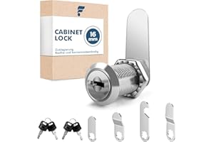 shinfly Cerradura para buzón, 16 mm, con 5 diferentes, 4 llaves, buzón, cerradura de buzón, cerradura de puerta de armario