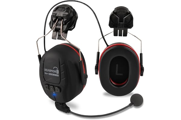 HEARMOR Bluetooth hörselskydd, SNR 32 dB bullerskydd, öronskydd fäst vid hjälmen för klipparbete och bullerintensivt arbete