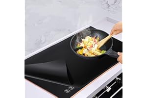 OMJMYY TYI 52x78cm Tapis de Protection Plaque Cuisson Induction,Tapis de Cuisson à Induction en Silicone Protection Plaque de Cuisson Magnétique Silicone Tapis Induction Cooktop Anti Rayures Non Slip OMG021