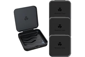 Lot de 4 boîtes pour appareils dentaires - Pour rail - Convient également pour rail de morsure, rail de craquements - Lot de 4 boîtes KFO (noir).