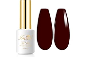 IMTITI UV Nagellack, Kastanien rot Gellack Nagellack Gel für UV Nagellampe Langlebige Maniküre Nagelgellack Soak Off Nail Gel Polish (Erfordert Trocknung unter UV-LED-Lampe)
