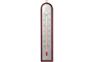 VELAMP Termómetro interior/exterior de madera de 27 cm "Luxury"