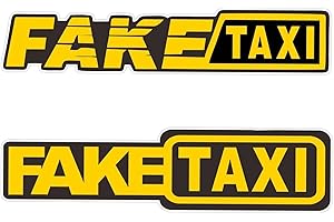 GTYHH 2 sztuki fałszywych taksówek, naklejki na zderzak samochodowy, śmieszne naklejki na okno samochodu, naklejki na litery, naklejki do dekoracji samochodu