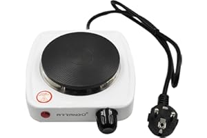 Aomex Réchaud électrique simple 500 W Plaque électrique pour cuisine portable, plaque de cuisson électrique 1 plaque, fonte (plaque simple-500 W)
