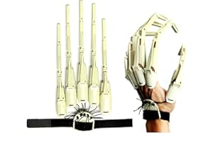 KARDOR Halloween Articulated Fingers , Flexible Joint Skeleton Hands,3D Printed Finger Extensions ,Fits All Finger Sizes,Halloween Party Dress Cosplay Decoration Props
