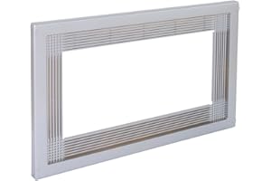 EMUCA Mikrowellenrahmen, für Einbaumontage in Küchenschränken, Modul 600mm, 600x400mm, Kunststoff, Silber lackiertes Aluminium, 1 Stück