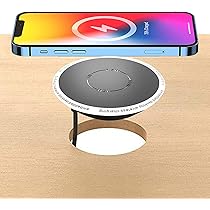 XMSJSIY Geïntegreerde draadloze desktopoplader, 3-in-1, multifunctionele popup, 10 W, snel opladen en dubbele USB, voor smartphone en tafel