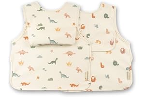 ÜneeQbaby Baberos Impermeables para Bebés y Niños Pequeños, Sin Mangas, Certificados Oeko-TEX para la Alimentación y el Juego Desordenado
