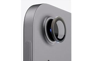 GIOPUEY [Full Protection Camera Lens Protector Compatible with iPad Air 11 Inch M3 2025,[Double protection] Metal + Tempered Glass, Camera Protector -black