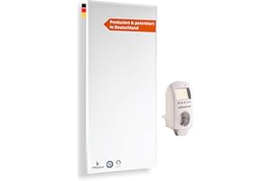 Könighaus Infrarotheizung - 1000 Watt - Eco Modell - Energiesparende Infrarot Wandheizung - TÜV SÜD - Elektroheizung mit Überhitzungsschutz - inkl. Thermostat