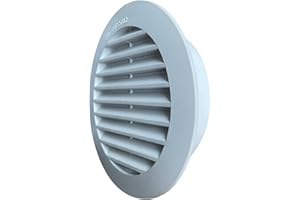 EACOMMERCE Griglia di Aerazione Universale da incasso In Abs Bianco Dimensioni assortite (Foro Ø 12 cm)