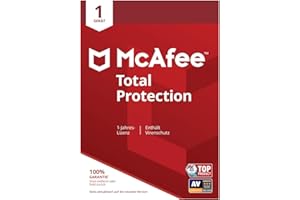 McAfee Total Protection | 1 Gerät | 1 Jahr | PC/Mac/Smartphone/Tablet | Aktivierungscode per Post