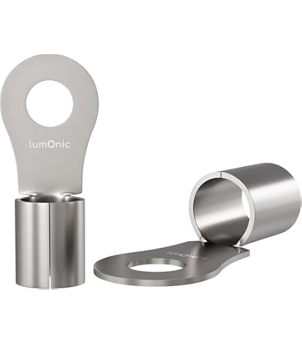 100 Connettori Ad Occhiello Per Cavi Elettrici - Rame Stagnato, Foro M4, Sezione 1.5-2.5 Mm², Non Isolati