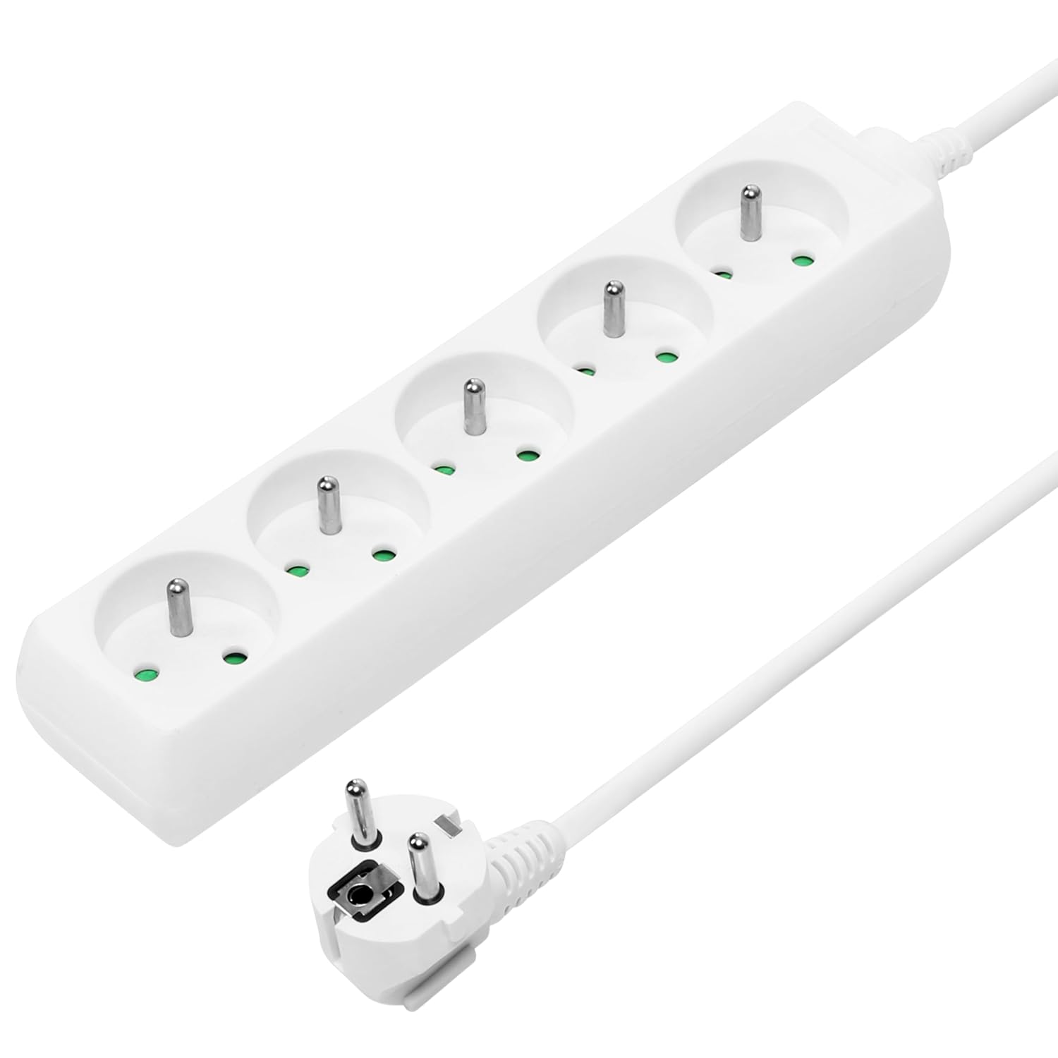 PremiumCord PP5-05 verlengkabel, 5 stopcontacten, zonder schakelaar, 230 V, 5 m