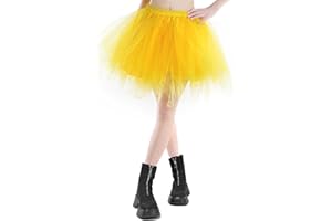 KEFIYIS Tutu Mujer Falda Tul Mujer Adulto Adolescente Falda Ballet Halloween Navidad Baile Fiestas Disfraz