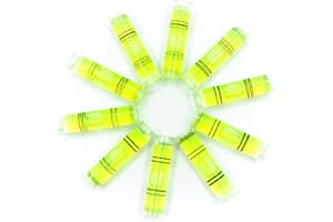 NYNELLY Nynel - Livella a bolla, set di 10 mini plastica cilindrica, piccolo livella a bolla a bolla e mini inclinometri di alta precisione (835 mm)