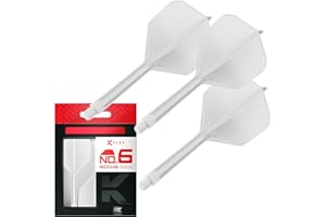 Target Darts K Flex Integrated Dart Flights And Shafts, Nr 6 biały (Short) | Zestaw 3 rzutek K-Flex - No6, Kflex All In One Moulded Dart Flight & Stem
