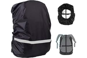 JITIFAZH Backpack Waterproof Cover with Reflective Strap (8-70L), 2 Adjustable Anti Slip Cross Buckle Strap for Outdoor, Hiking, Camping, Traveling, Cycling