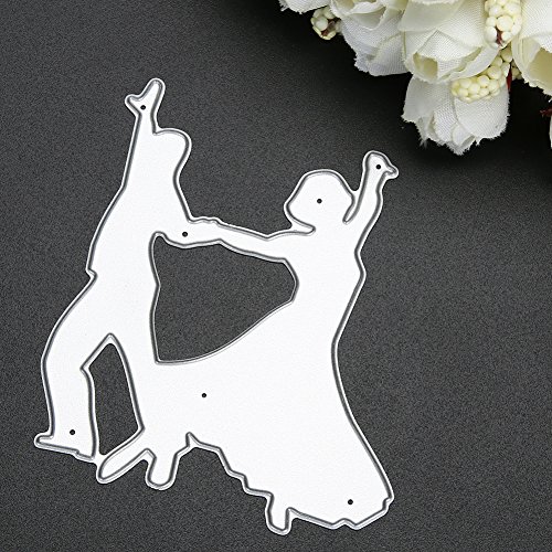 Amazingdeal365 Tanzen Metall Form Schablonen Schneiden DIY Dekor Sammelalbum Karten Buchzeichen Lesezeichen als Geschenk für Freunde Geburtstag Kinder,Kindergarten Hobby Schule Handarbeit Unterricht usw. Ein tolles Geschenk! - 3