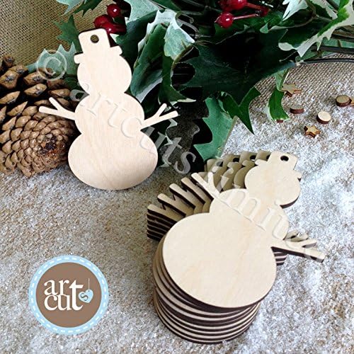 Wooden Christmas Snowmen Decorations