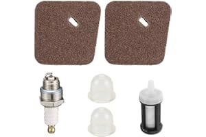 ZAMDOE Filtre à air Bougie d'allumage Filtre à Carburant Ampoule d'amorçage pour STIHL FS38 FS46 FS55 FS55C FS55RC FS45C HL45 KM55R KM55RC Débroussailleuse, Remplace 4140-124-2800