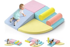 CUPCHID Grossbausteine,Schaumstoffbausteine,Kinder Klettern und Krabbeln, weiche Schaumstoffblock-Aktivitätsspielstrukturen für die kindliche Entwicklung (JM322)