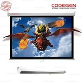 Codegen AX-18 180x180cm Siyah Fonlu Storlu Kilitleme Mekanizmalı Projeksiyon perdesi, Beyaz