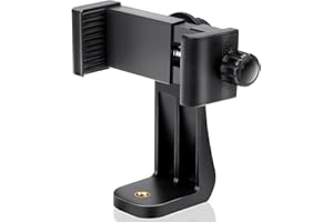 Vastar Universal Smartphone Tripod Adapter Cell Phone Holder Mount Adapter, Fits iPhone, for Samsung , and all Phones, Rotates Vertical and Horizontal, Adjustable Clamp