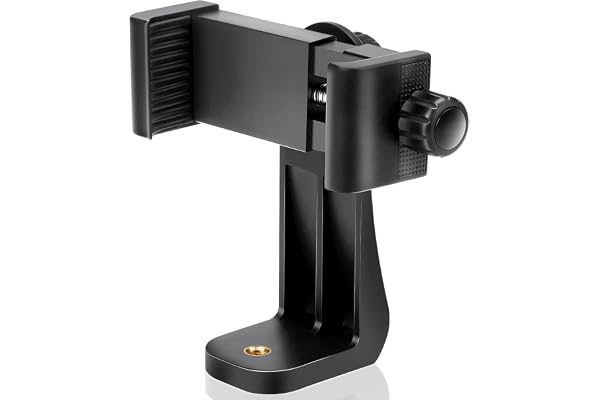 Vastar Universal Smartphone Tripod Adapter, Fits iPhone, Samsung, and all Phones, Rotates Vertical and Horizontal , Adjustable Clamp , Cell Phone Holder (Mount Adapter)