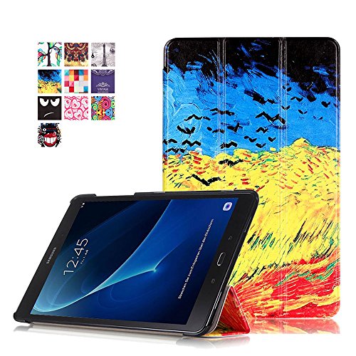 Samsung TabA 10.1 Hülle,Galaxy Tab A T580N Cover - Ultra Slim PU Leder Schutzhülle mit Stand Tasche Hülle für Samsung Galaxy Tab A 10.1 Zoll Wi-Fi/ LTE (2016) SM-T580N/SM-T585N Tablet Flip Case Cover,Weizenfeld