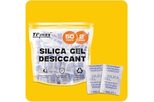 TPMAX 50 Packets 2 Gram Silica Gel Desiccant Absorber Dehumidifiers