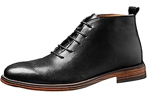 rismart Botas de Piel para Hombre Vestir Moda Tobillo Invierno Zapato Botín