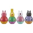 Peppa Pig Weebles Peppa & Friends Figure Pack, chunky moulded figures pack of 4, first peppa pig toy, preschool imaginative play