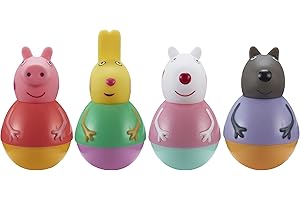 Peppa Pig Weebles Peppa & Friends Figure Pack, chunky moulded figures pack of 4, first peppa pig toy, preschool imaginative play