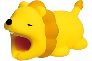 Suneast 2 Pcs Cute câble Animal Bite câble USB Cord Saver Protector Empêche la Rupture Support pour iPhone iPad téléphone Portable Accessoire de Protège - Lion