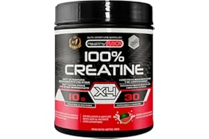 Healthy Fusion 100% Creatina Monoidrato, Alta dose | 10g di Creatina per porzione | Favorisce la crescita muscolare e migliora la resistenza fisica | Alta solubilità | 300g gusto anguria