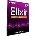 Cordes Elixir® en Bronze 80/20 pour guitare acoustique avec revêtement NANOWEB®, Extra Light (.010-.047)