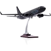 Zek Upp Zekupp Boeing 737-800 Model Airplane, Black Color Airplane Model, Decorative Pedestal Product for Those Who Love Flying, Collector