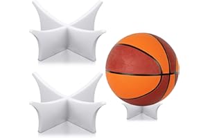 Traumarkeu 2 Stück Ballständer Fussball, Ballständer Football, Ballständer Basketball, Ballständer Regal, Acyal Ballhalter, Ballhalterung für Fussball, Bowling, Basketball, Volleyball und Handball