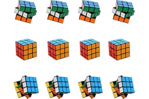 SABVITA Cubo Magico Speed Cube, Original Cube 12 Pezzi Cubo Stickerless, Mini Cubo Magnetico Cubo Rompicapo, Gioco Rompicapo per Adulti e Ragazzi, Speedcube 3x3 per Puzzle per Feste e Premi per la Classe