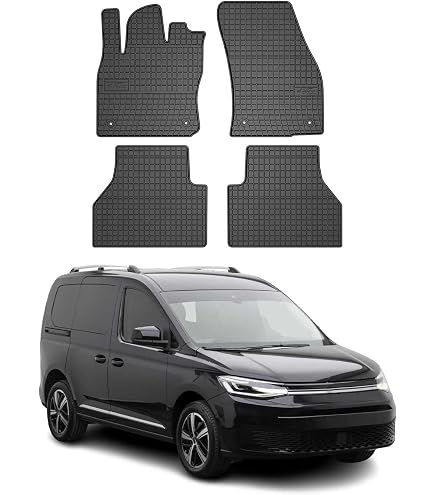 Tappetini Gomma Auto GEYER & HOSAJA Per VW Caddy III (2004-2020) - Set 4 Pezzi Anti Sporco